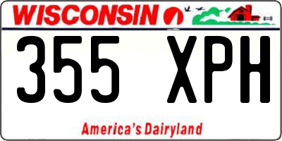 WI license plate 355XPH