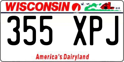 WI license plate 355XPJ