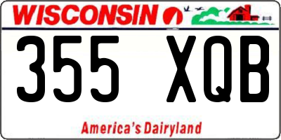WI license plate 355XQB