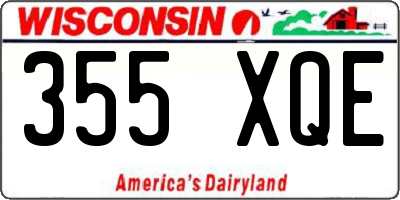 WI license plate 355XQE