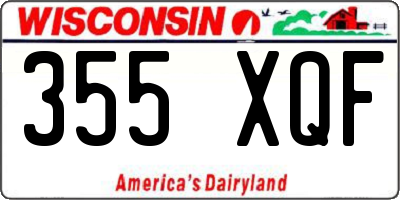 WI license plate 355XQF