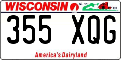 WI license plate 355XQG