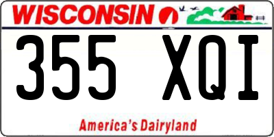 WI license plate 355XQI