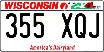 WI license plate 355XQJ