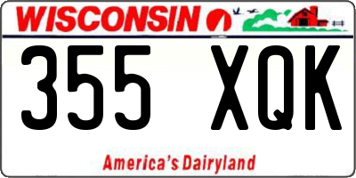WI license plate 355XQK