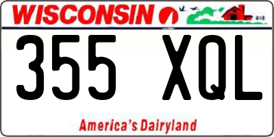WI license plate 355XQL