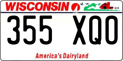 WI license plate 355XQO
