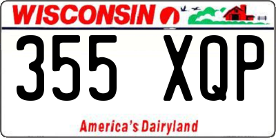 WI license plate 355XQP