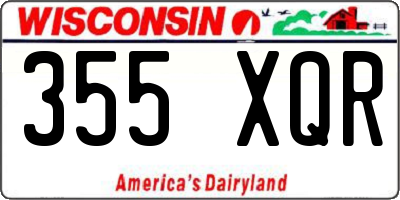 WI license plate 355XQR