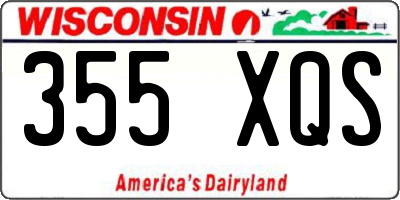 WI license plate 355XQS