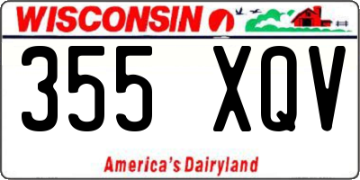 WI license plate 355XQV