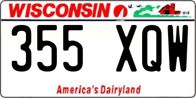 WI license plate 355XQW