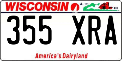 WI license plate 355XRA