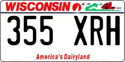 WI license plate 355XRH