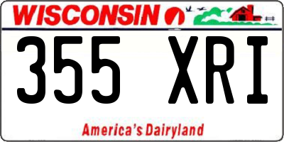 WI license plate 355XRI