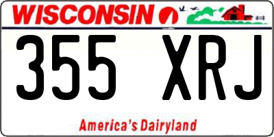 WI license plate 355XRJ