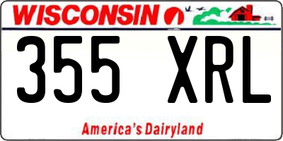 WI license plate 355XRL