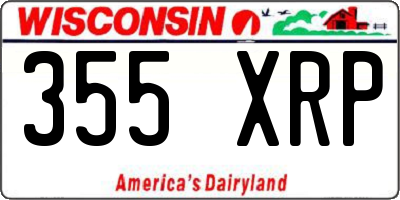 WI license plate 355XRP