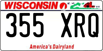WI license plate 355XRQ