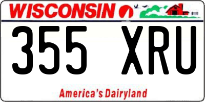 WI license plate 355XRU