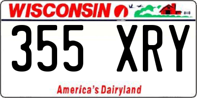 WI license plate 355XRY