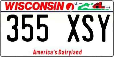 WI license plate 355XSY