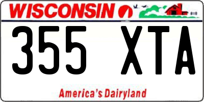 WI license plate 355XTA