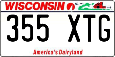 WI license plate 355XTG