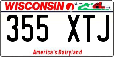 WI license plate 355XTJ