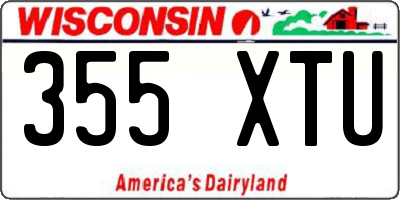WI license plate 355XTU