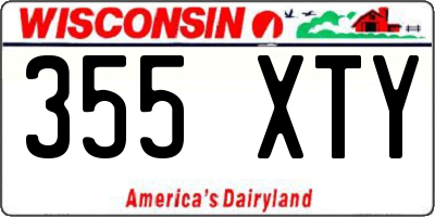 WI license plate 355XTY