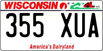 WI license plate 355XUA