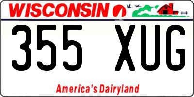 WI license plate 355XUG