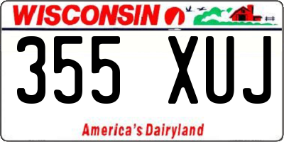 WI license plate 355XUJ