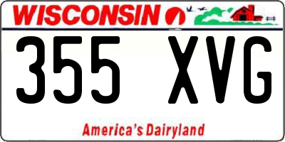 WI license plate 355XVG