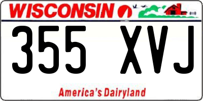 WI license plate 355XVJ