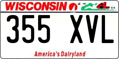 WI license plate 355XVL