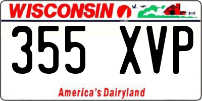 WI license plate 355XVP