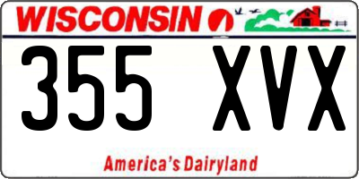 WI license plate 355XVX