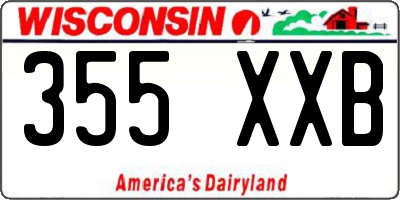 WI license plate 355XXB