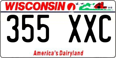 WI license plate 355XXC
