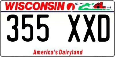 WI license plate 355XXD
