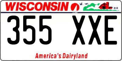 WI license plate 355XXE