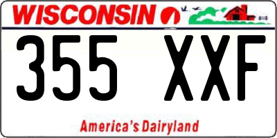 WI license plate 355XXF