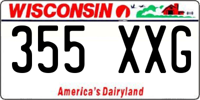 WI license plate 355XXG
