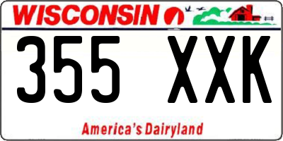 WI license plate 355XXK