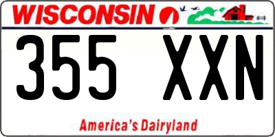 WI license plate 355XXN