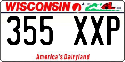 WI license plate 355XXP