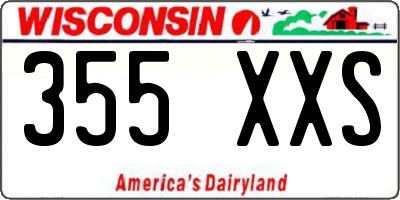 WI license plate 355XXS