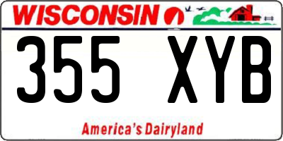 WI license plate 355XYB